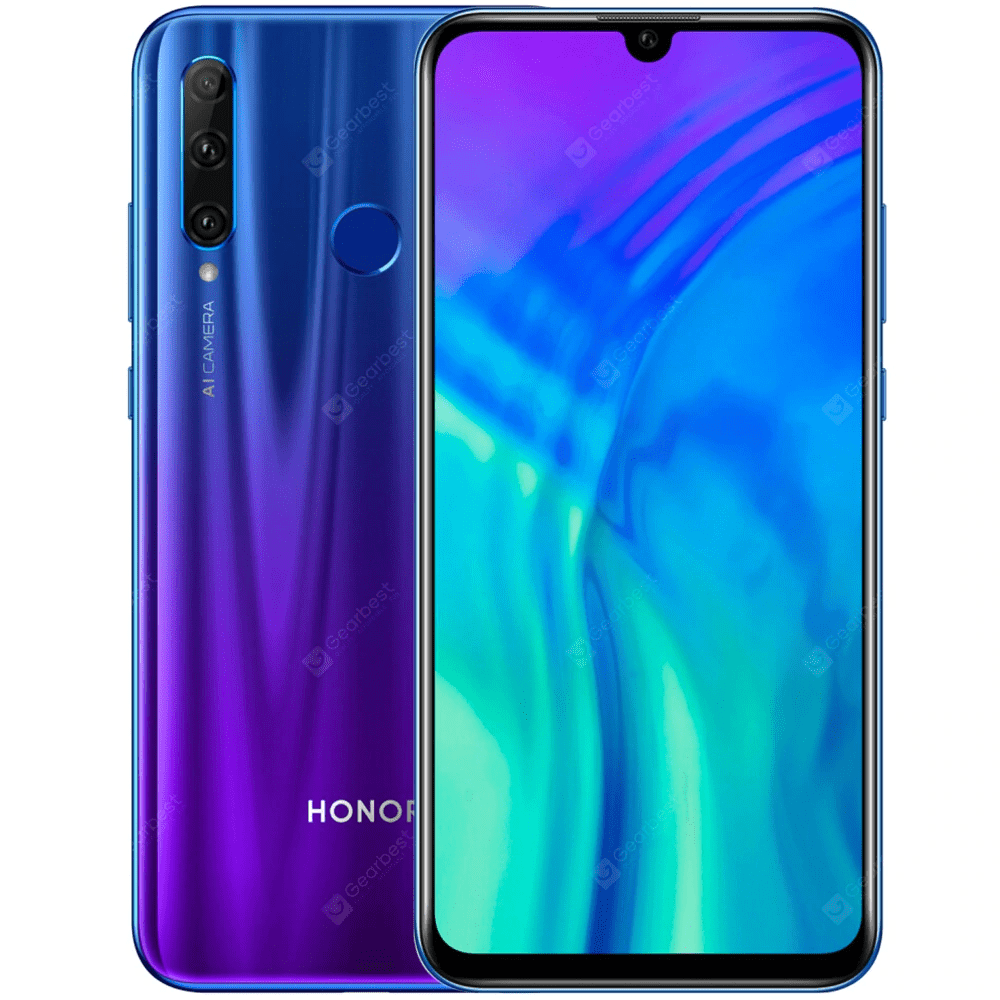 Smartphone HUAWEI Honor 20 Lite 4G Tela 6.21″ Android 9 Kirin 710F 4GB RAM 128GB ROM Três Câmeras Traseira Bateria 3400mAh