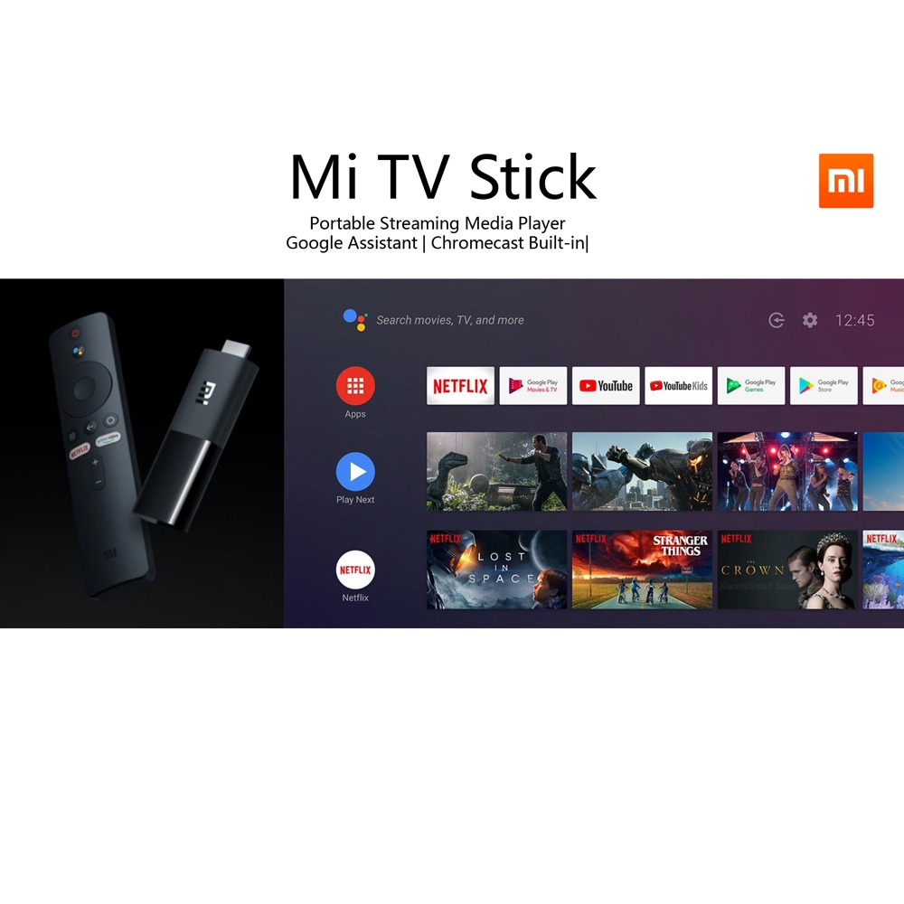 Xiaomi Mi Stick TV Android TV Chromecast Embutido – Versão Global