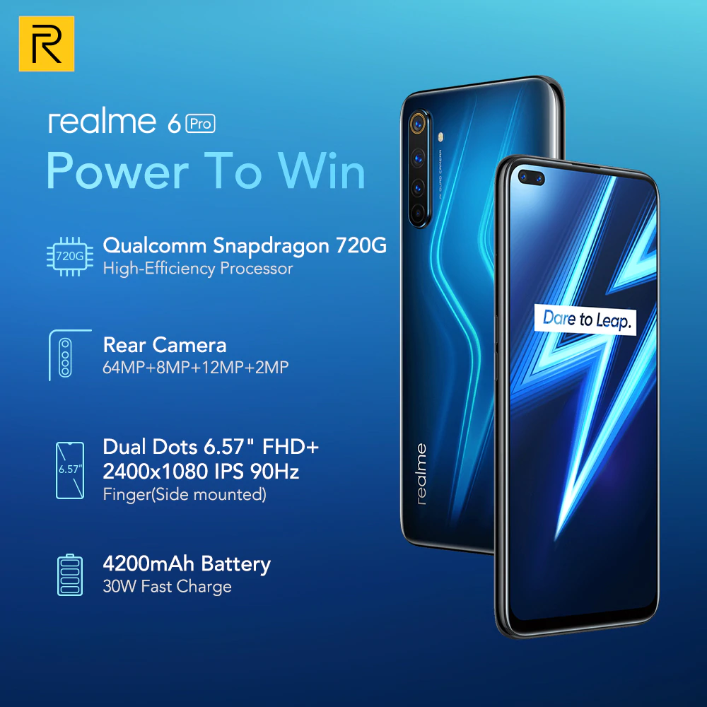 Smartphone Realme 6 Pro 8GB RAM 128GB ROM