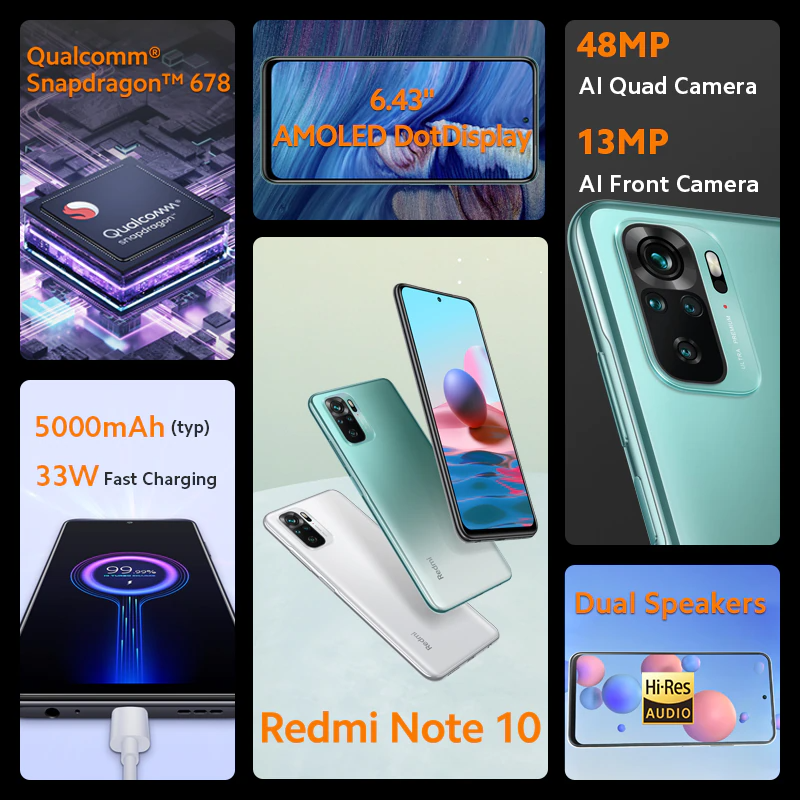 Smartphone Xiaomi Redmi Note 10 4GB/64GB