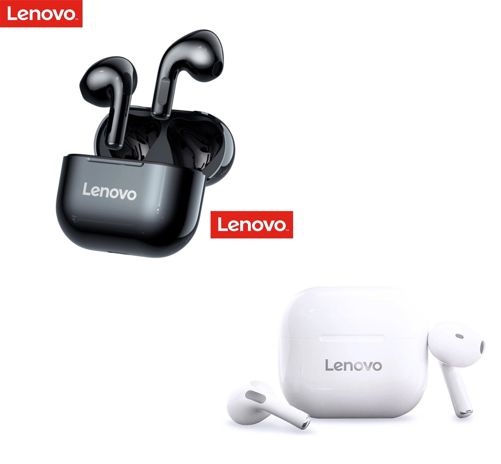 Fone de Ouvido Sem Fio Lenovo LP40 Bluetooth 5.0 Semi Intra Auricular