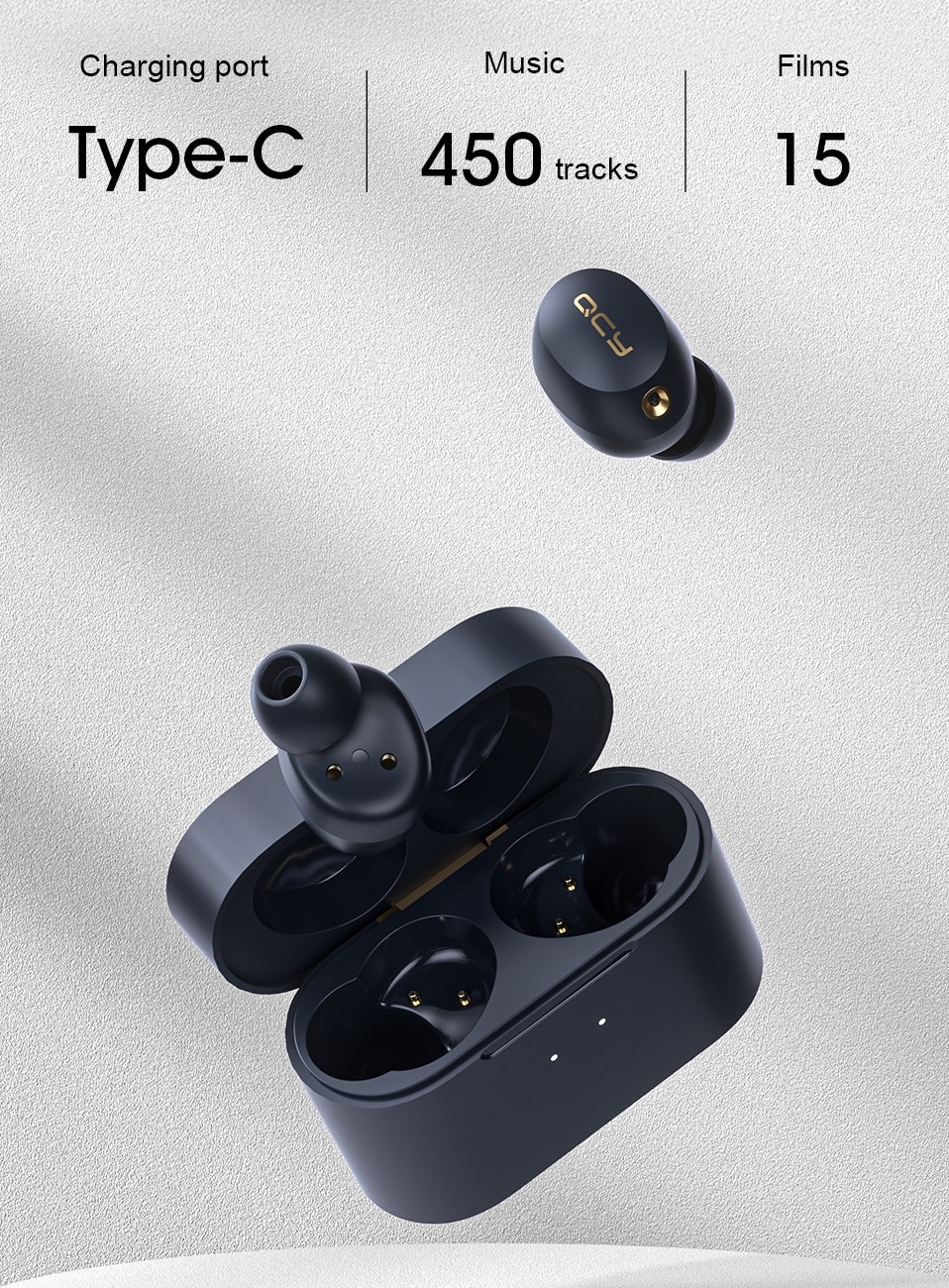 Fone de Ouvido sem Fio QCY HT01C