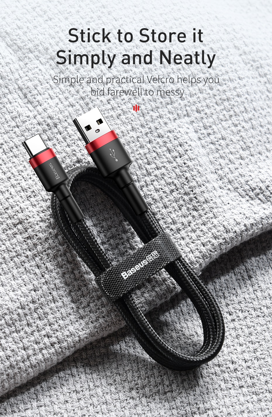 Cabo Tipo C Baseus 0.5m 3A