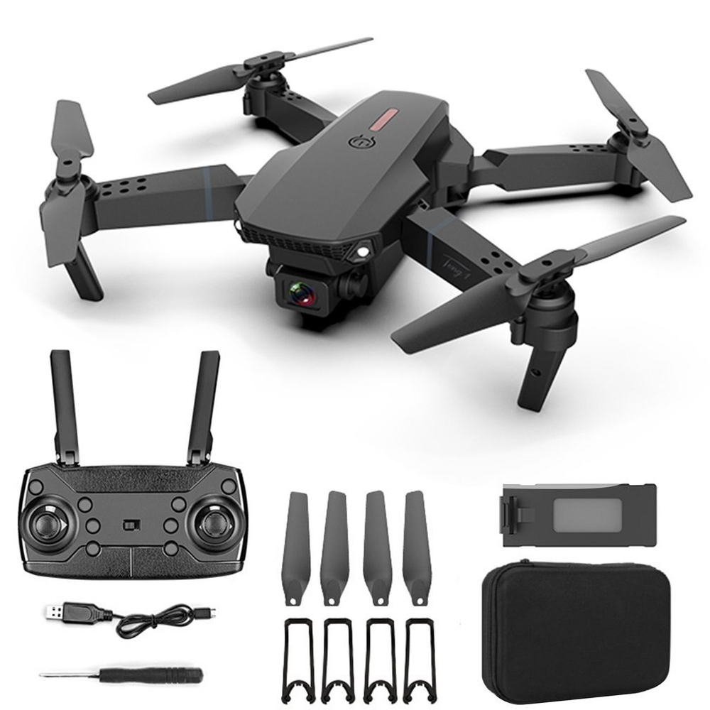 Drone E88 pro 4k de alta definição, dupla câmera, visão, posicionamento, controle remoto, quadricóptero