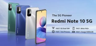 Smartphone Xiaomi Redmi Note 10 Versão Global 5G NFC Dimensity 700 Tela de 90Hz Câmera de 48MP Bateria 5000 mAh 4GB RAM 64GB ROM