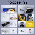 Smartphone POCO M4 PRO 4G Versão Global 6GB ou 8GB RAM 128GB ou 256GB ROM NFC Helio G96 Tela 90hz Carregamento 33w Android Câmera 64MP