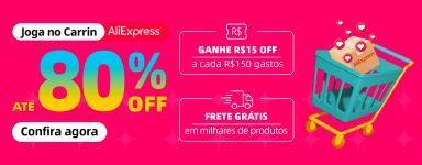 Cupons para Mega Saldão Joga no Carrin Aliexpress 2022