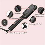 Escova Alisadora 5 em 1 – Alisa, Seca, Hidrata, Modela e Anti-Frizz