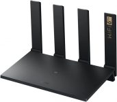 Roteador HUAWEI AX3 Pro Preto, WS7206, até 3000mbps de velocidade, WiFi 6, função mesh, toque para conectar e controle parental