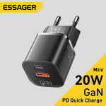 Carregador Essager GaN PD USB C 20W