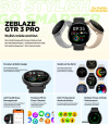 Smartwatch Zeblaze GTR 3 Pro Voz Tela Amoled Aço Inoxidável