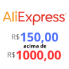 Cupom de R$ 150,00 em compras acima de R$ 1000,00 no Aliexpress