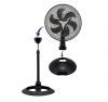 Ventilador Mega Turbo 40, 127V, Preto, 3 Velocidades, Social, 6 Par 40cm, 2 em 1, Mesa Coluna, Potente 130W