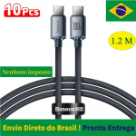 Kit com 10 Cabos Tipo C para Tipo C Baseus 1.2M 100W
