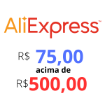 Cupom de R$ 75,00 em compras acima de R$ 500,00 no Aliexpress
