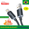 Kit 10 Cabos Baseus USB Lightning 2M
