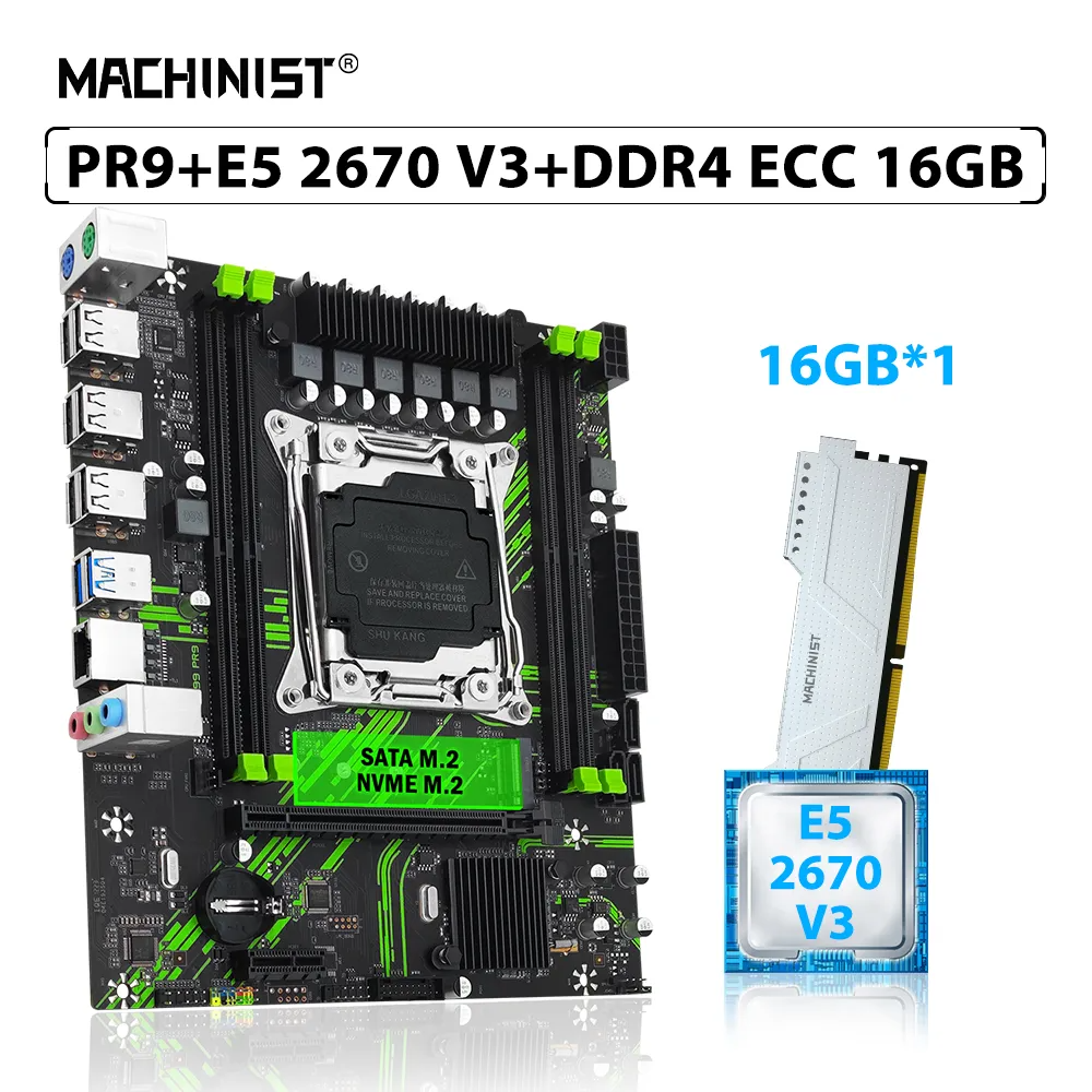 Placa Mãe X79 VG2 + Processador E5 2650 V2 + 1 Pente Memória RAM 16GB DDR3