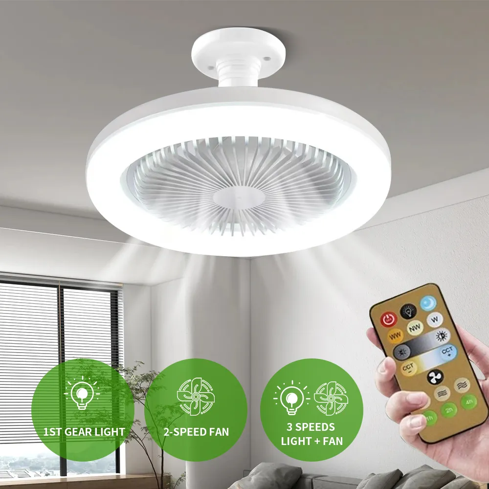 Ventilador de Teto com Controle Remoto LED E27