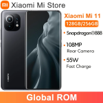 Smartphone Xiaomi Mi 11 Global Rom Snapdragon 888 Câmera 108MP Carregamento Rápido 55W Tela AMOLED 120Hz Android