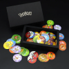 Kit com 160 Tazos clássicos do Pokémon – Normal ou 3D/Holográficos + Caixa personalizada