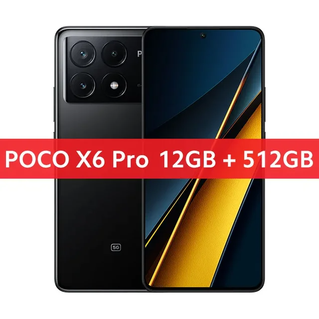 Smartphone Poco X6 Pro 5G 12GB RAM 512GB ROM Versão Global Dimensity 8300 Ultra Tela 6.67″ 1.5K AMOLED Câmera 64MP Carregador 67W Android