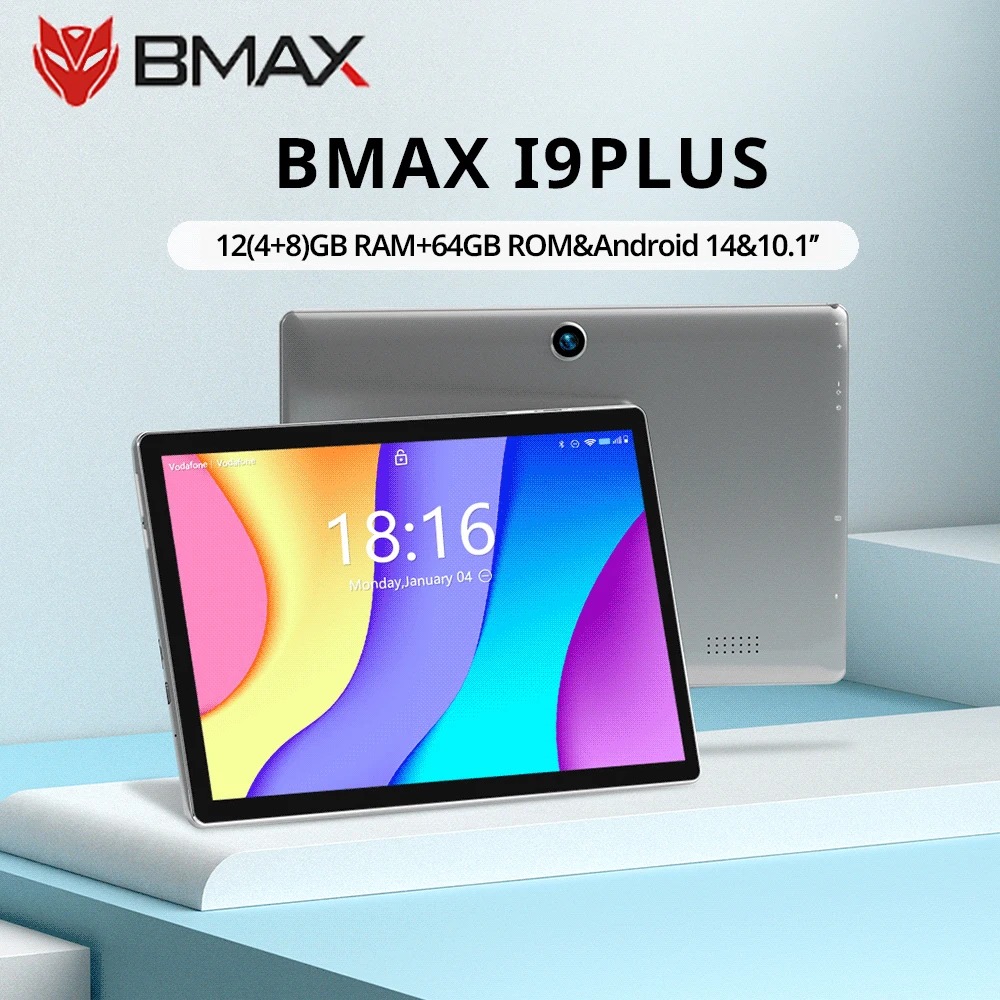 Tablet BMAX I9 Plus 4GB + 8GB RAM Plus 64GB ROM Allwinner RK3562 Wi-Fi 6 Tela 10.1″ Android 13