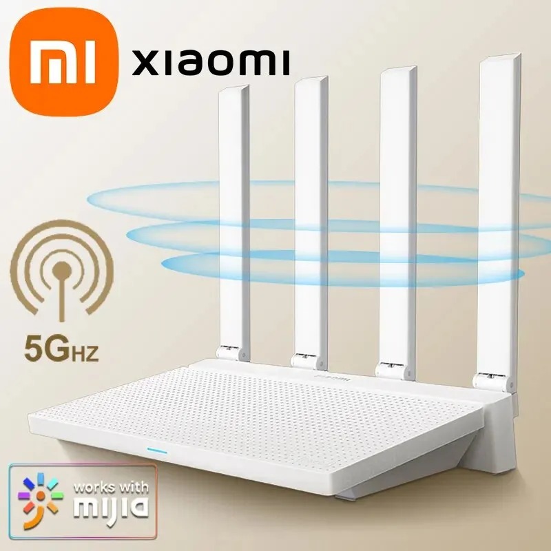 Roteador Xiaomi AX3000T 2.4Ghz 5Ghz 160MHz NFC Wi-Fi 6