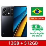 Smartphone Xiaomi Poco X6 5G 12GB RAM 512GB ROM Tela 6.67″ AMOLED 120Hz Snapdragon 7s gen 2 NFC Câmera 64MP Carregador 67W Bateria 5100mAh Android