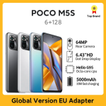 Smartphone Poco M5S 8GB RAM 256GB ROM Câmera 64MP Versão Global Android Helio G95 Bateria 5000mAh Carregador 33W Tela 6.43″