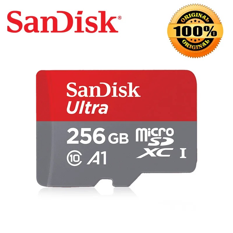 Cartão Micro SD SanDisk Ultra MicroSDXC UHS-I C10 A1 256GB
