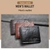 Carteira de couro elegante para homens, com vários compartimentos para cartões, porta-cartões de crédito