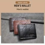 Carteira de couro elegante para homens, com vários compartimentos para cartões, porta-cartões de crédito
