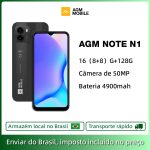 Smartphone AGM Note N1 16GB RAM 128GB ROM Tela 6.52″ 90Hz Câmera 50MP Android Bateria 4900mAh