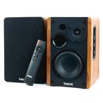 Alto-Falante Tomate MTS-2026 com bluetooth preto detalhe de madeira 110v/220v Caixa de som Portátil profissional casa festas
